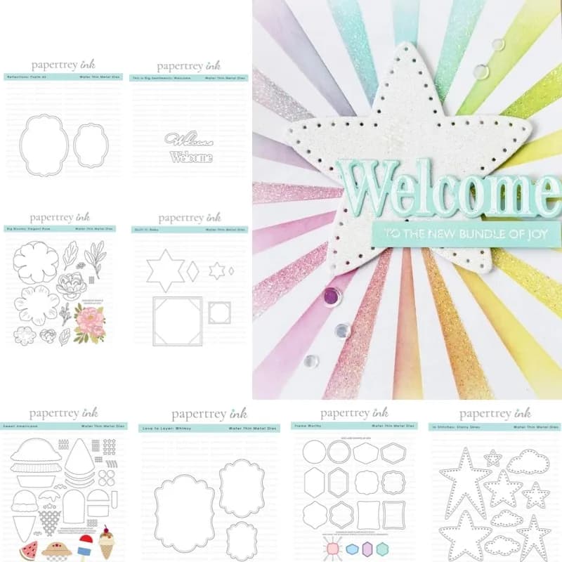 Stampi per taglio in metallo a forma di stelle e nuvole di varie dimensioni, per scrapbooking, fustelle, lame per coltelli da artigianato, punzoni, stencil