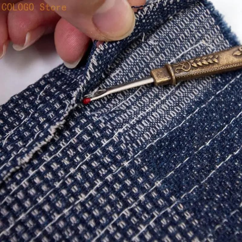 Stainless Steel Thread with Metal Threader Thimble for Sewing Dressmaking D0LD