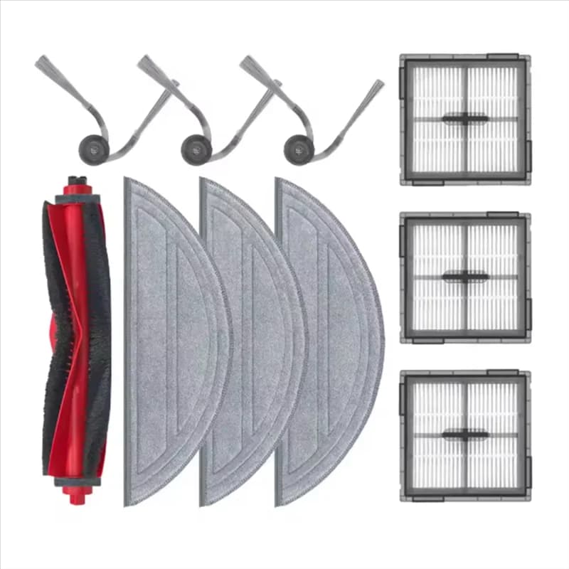 -A43I Main Side Brush Filter Mop Set Of 10PCS Replacement Parts For Roborock Q10 S5/Q10 S5+ /Q10V/Q10V+ /Q10 VF/Q10 VF+ Vacuum M