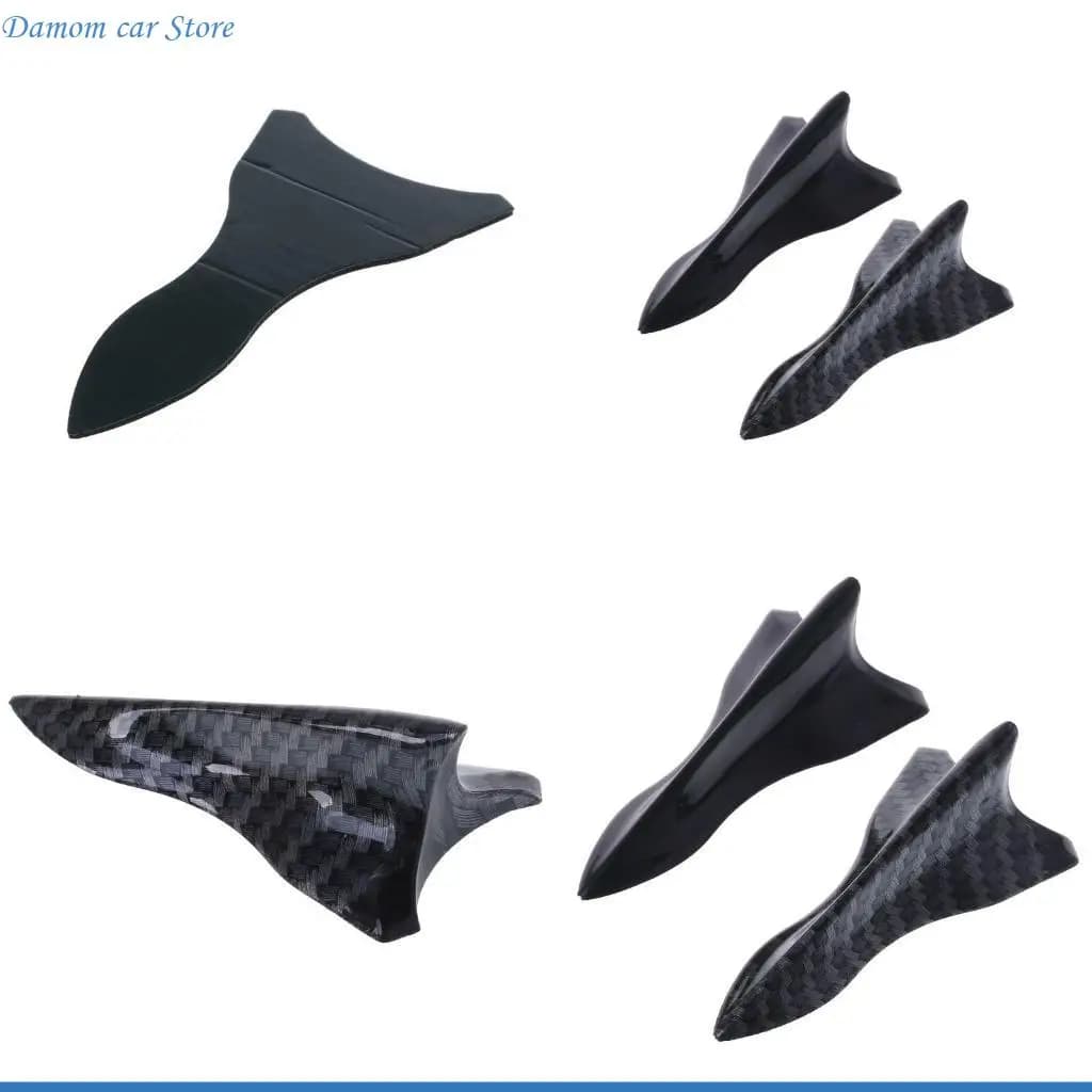 A2UC Diffuser Shark Fin for Spoiler Roof Wing Air Generator Universal Rear Diffuser Carbon Fiber Pattern