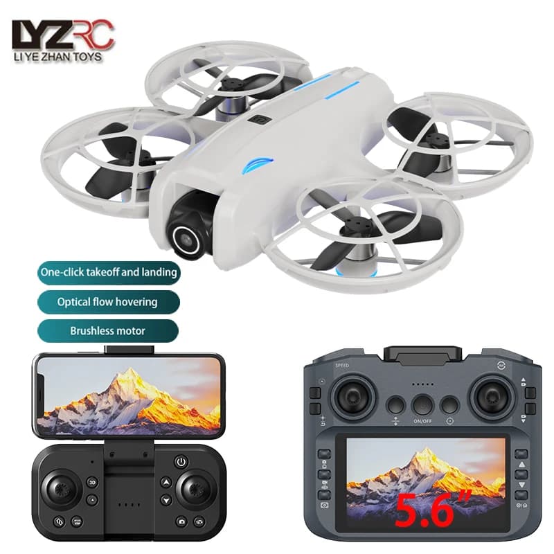 Drone L105 PRO Mini con Doppia Fotocamera Professionale 4K HD, Schermo WIFI 5G, Telecomando, Quadricottero RC Brushless FPV