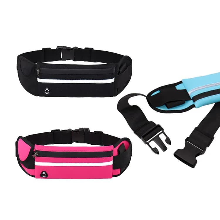 Running Waist Bag Waterproof Reflective Strip Sports Fanny Pack Adjustable Elastic Belt Gym Cycling Jogging Hiking Travel