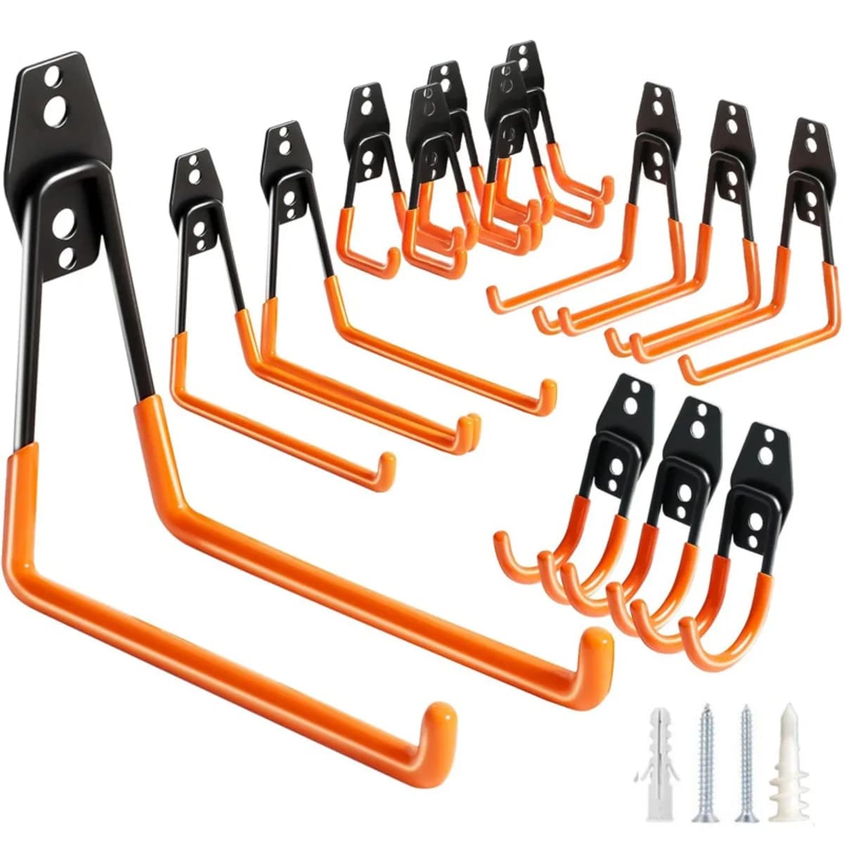 Heavy Duty Wall Storage Metal Garage Hook Hole Drilling Wrought Iron Load Bearing Bicycle Wall Hook for Ladders Garden Tool