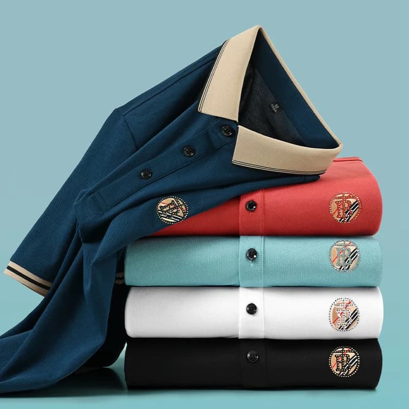 Polo Estiva da Uomo a Maniche Corte, Tinta Unita, per Golf e Business Casual, Abbigliamento Uomo, Camiseta Hombre Manga Corta