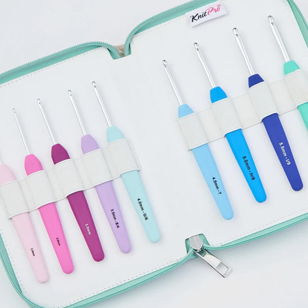 Knitpro Waves Single Ended Crochet Hook Deluxe Set/Grande Set