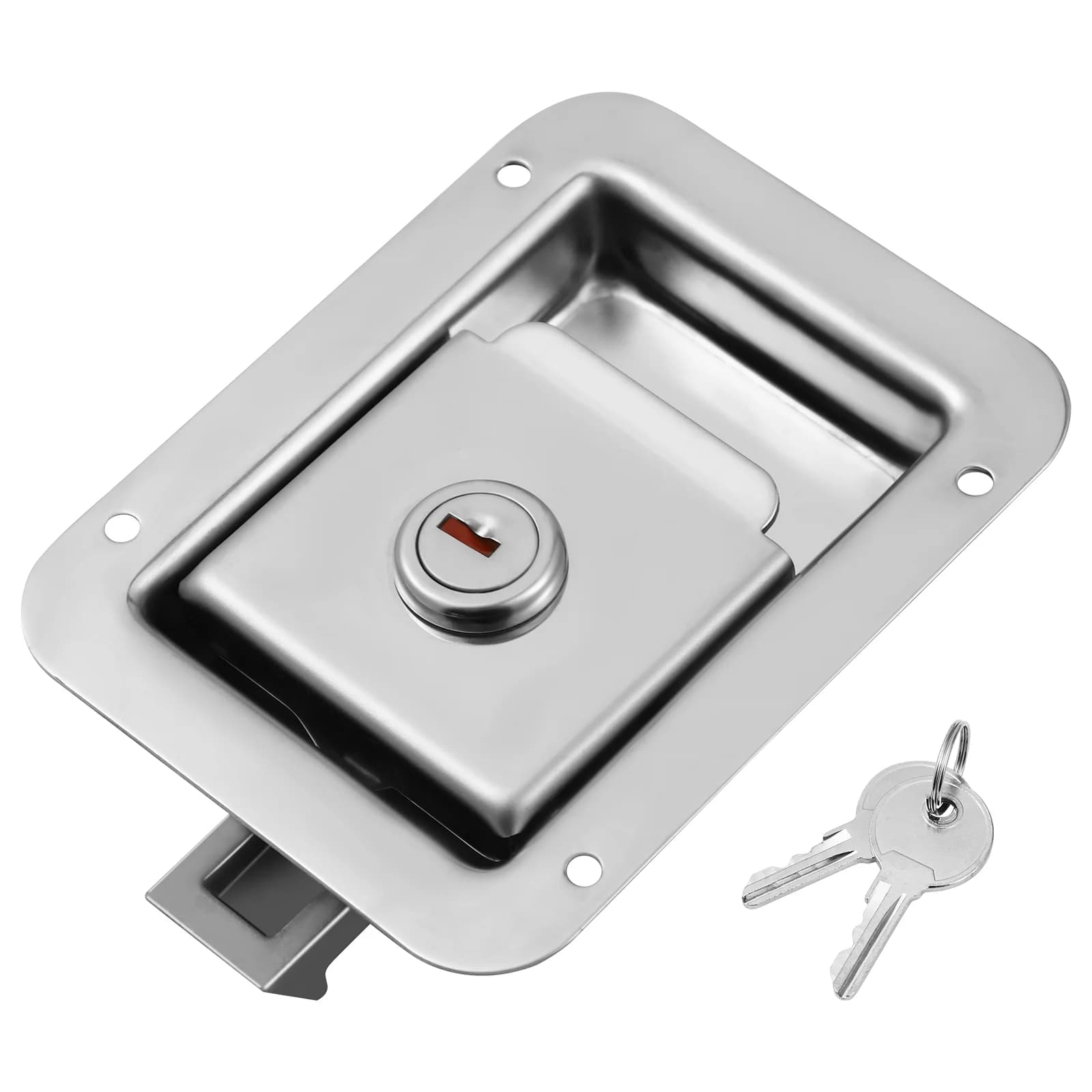 2 pezzi serratura per rimorchio chiusura per porta maniglia a paletta resistente sostituzione in acciaio inossidabile per scatola camper portellone camper camion montaggio a incasso