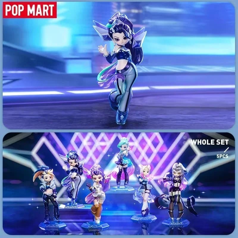 POP MART League of Legends K/DA ALL OUT Series Blind Box Toys Kawaii Anime Action Figure Caixa Caja Surprise Mystery Box Dolls