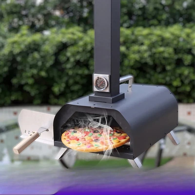 Forno per pizza con termometro Forno per pizza portatile pieghevole Forno per pizza commerciale domestico