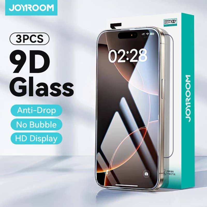 Joyroom 1/2/3pcs HD Glass For iPhone 17 16 15 14 13 12 Pro Max Screen Protector For iPhone 17 16 Pro Max Glass Tempered Glass