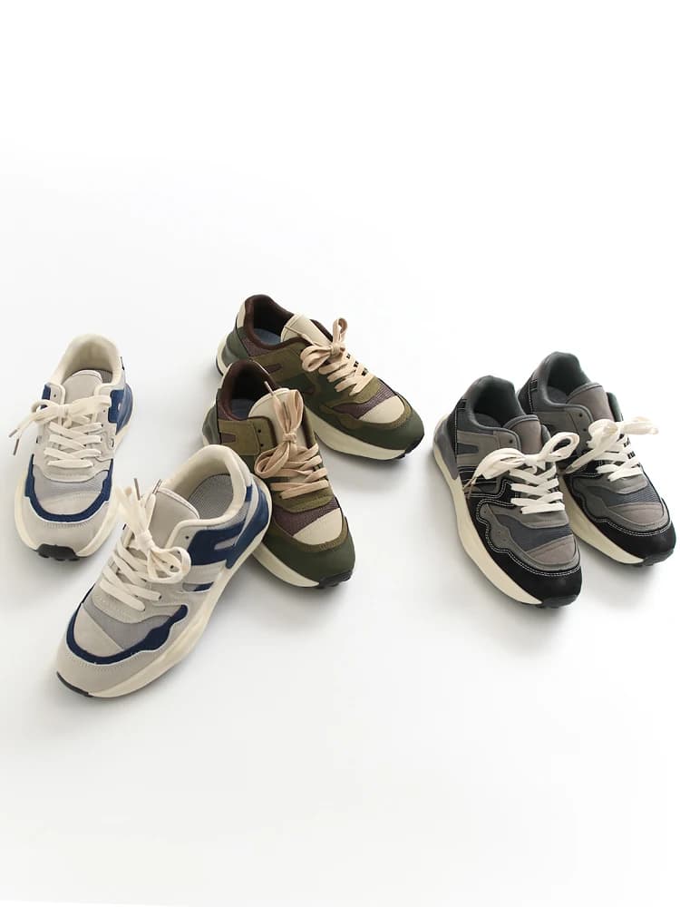 Comfortable Men's Sporty Casual Shoes Tied Knot Fashionable Trendy Running Shoes Breathable Low Top Flat Heel Synthetic Leather