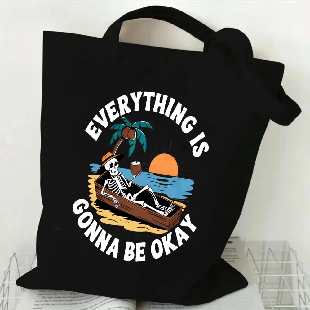 Borsa tote con stampa su entrambi i lati Summer Vibes Life Is Better The Beach Sunburn Repeat Shopping Bags Borsa leggera in stile regalo
