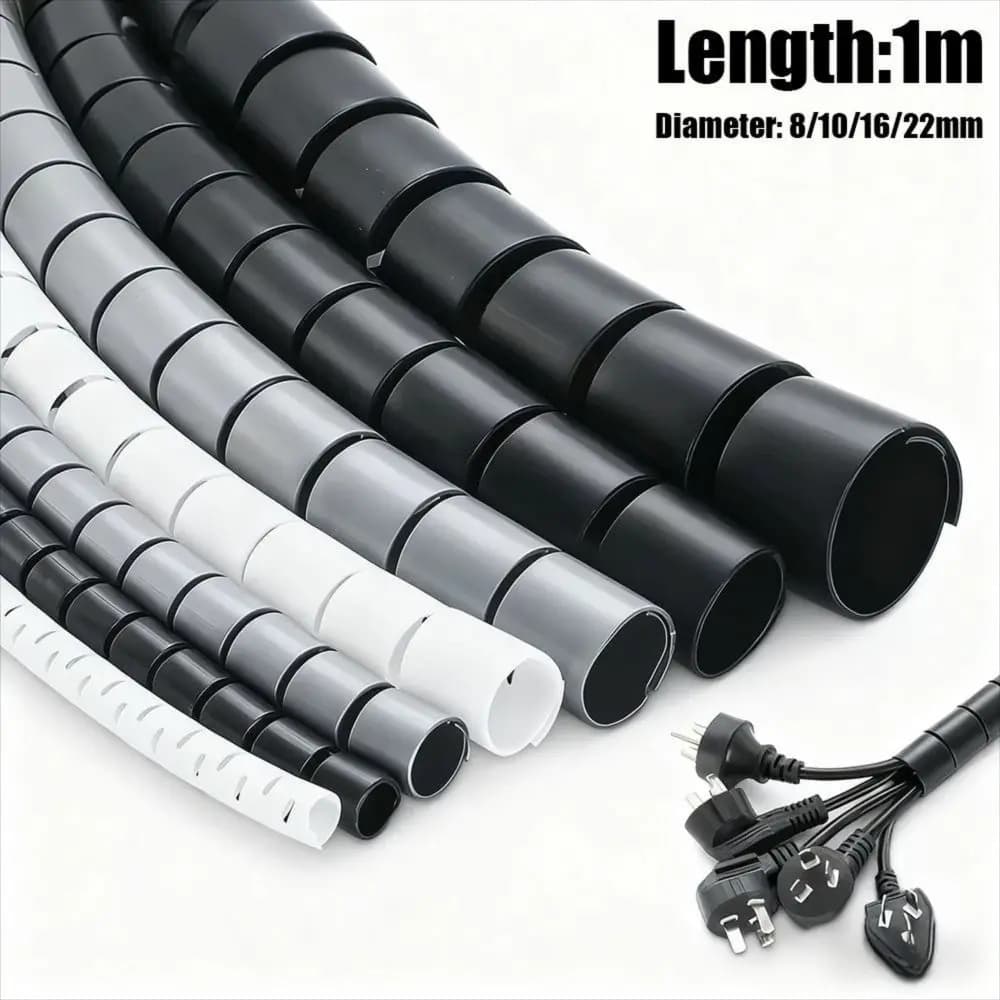 Nuovo cavo di avvolgimento avvolgente per organizer per linea di tubi a spirale flessibile con protezione per cavi da 8/10/16/22 mm