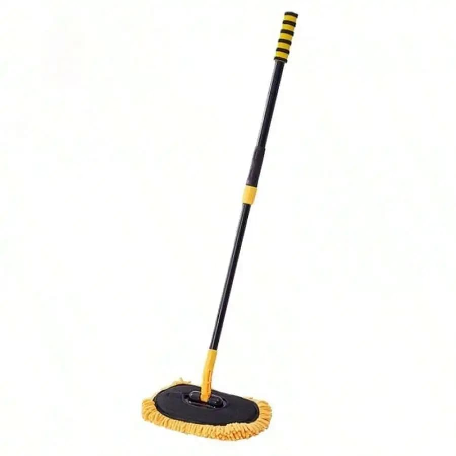 1PC Car Wash Mop With Extendable Curved Rod, Car-Specific Mop, Scratch-Resistant Car Wash Brush, Cleaning Tool, Car Cleaning