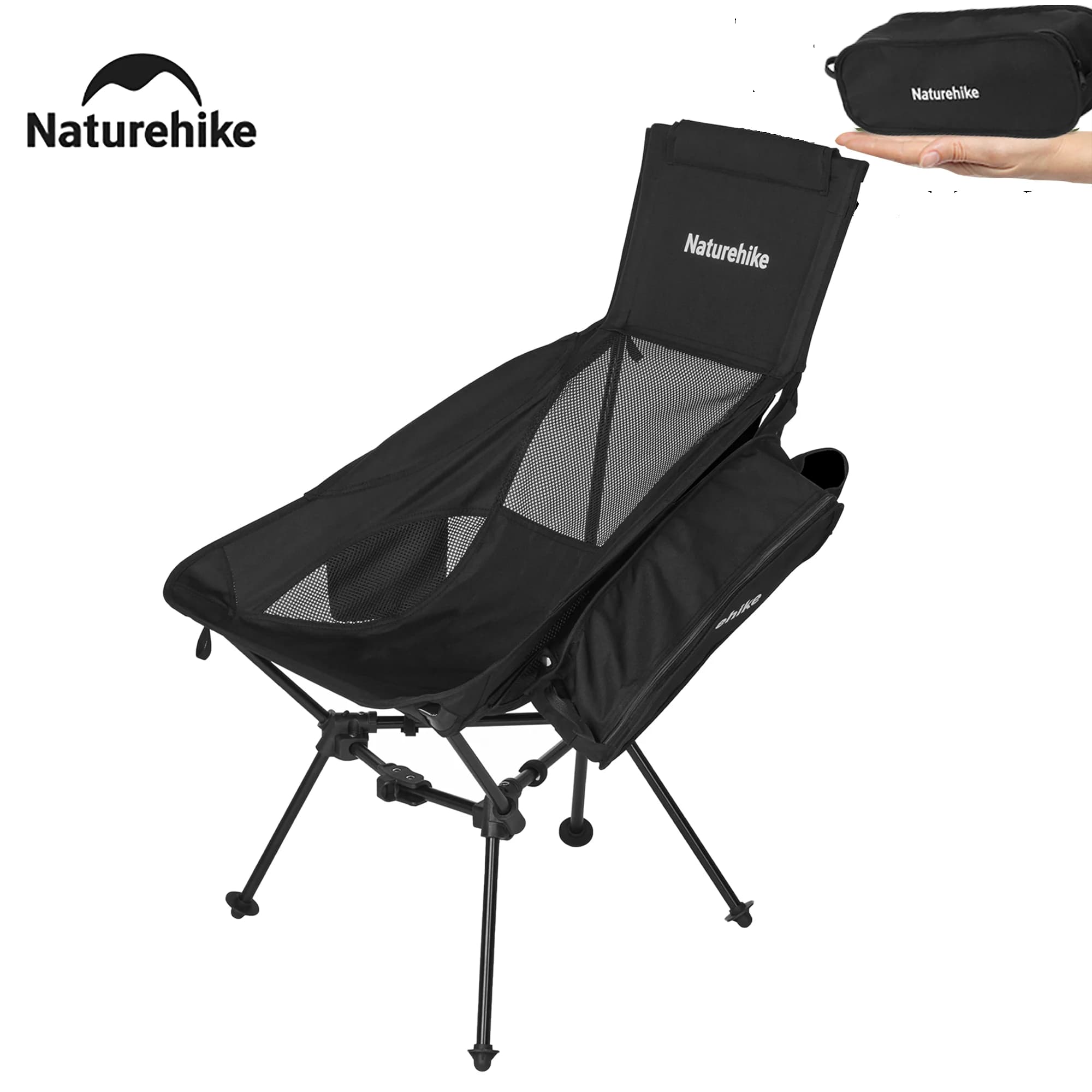 Naturehike 2024 new camping chairs portable outdoor travel fishing chair with high back ultralight stable high load