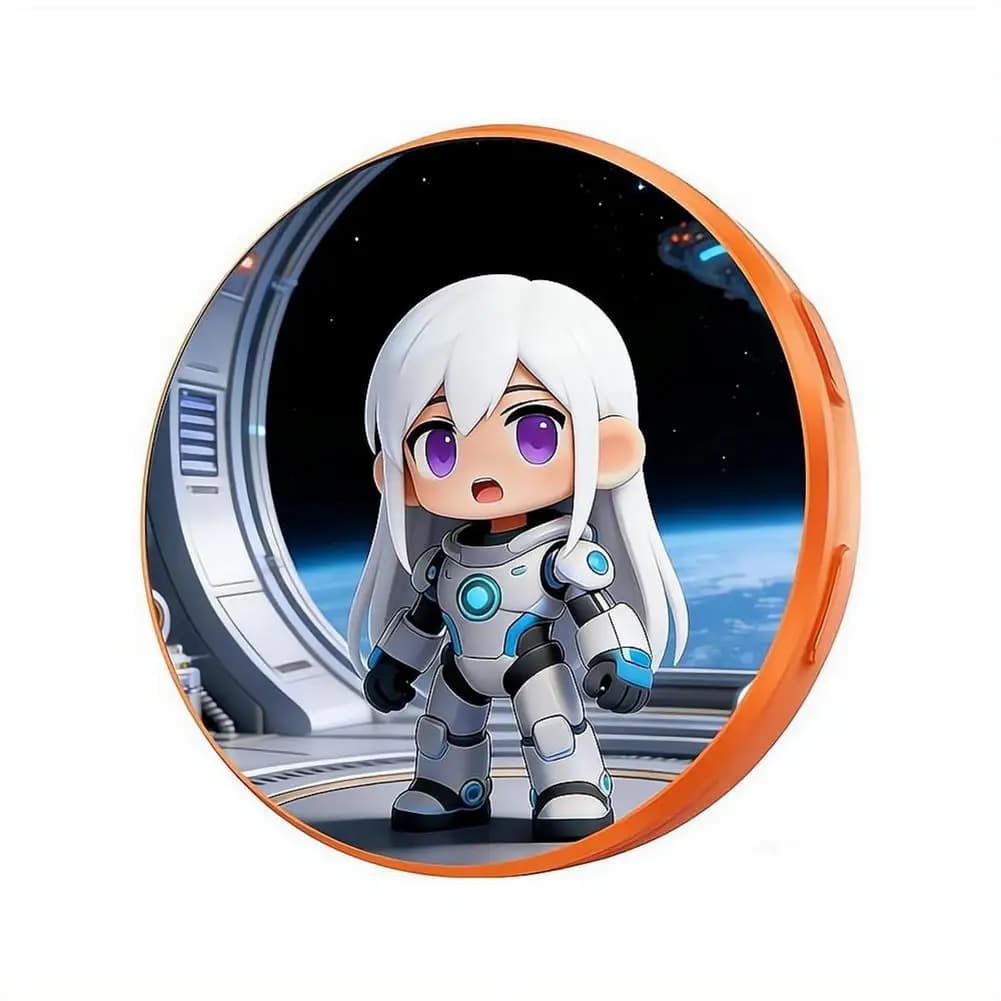 For Ebadge Electronic Badge Pendant Anime 2D Badge Photo Video Display Bluetooth Control DIY Backpack Pin Gift