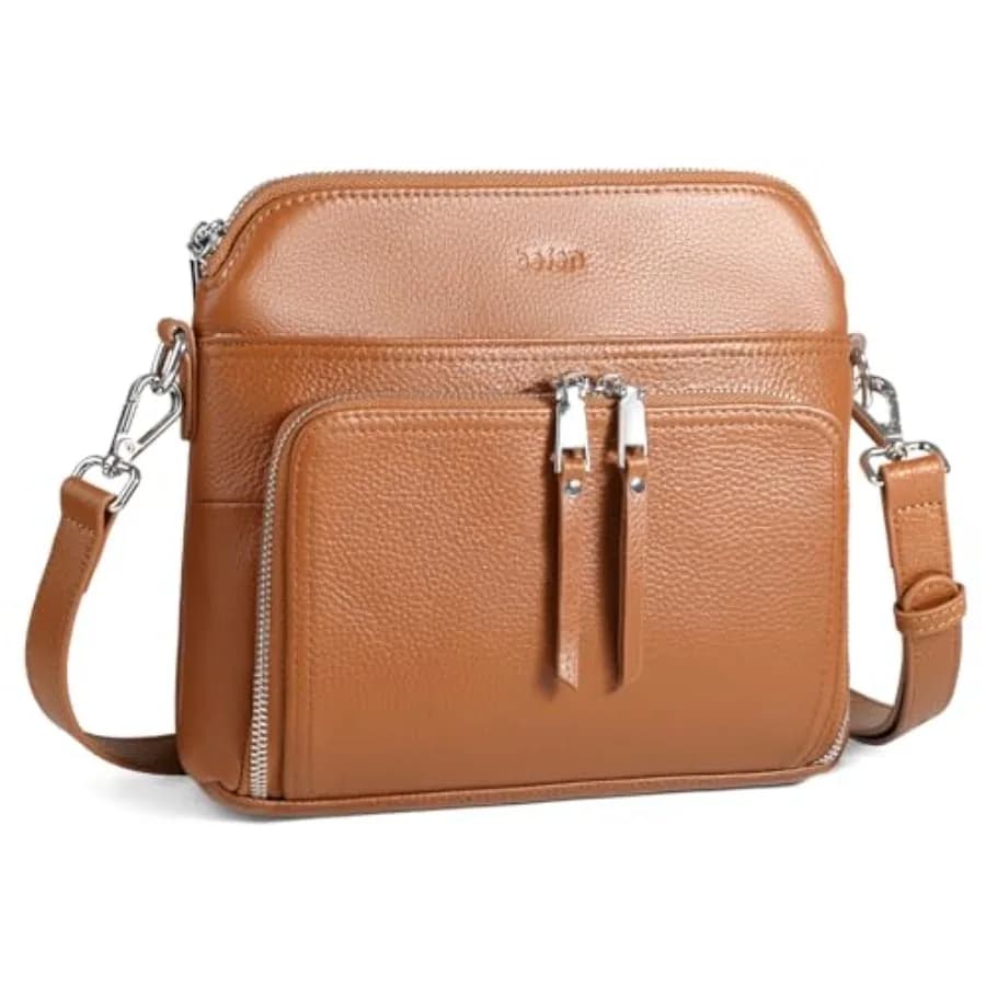 Borse a tracolla in vera pelle Befen per donna, piccola borsa a tracolla da donna con portafoglio RFID integrato