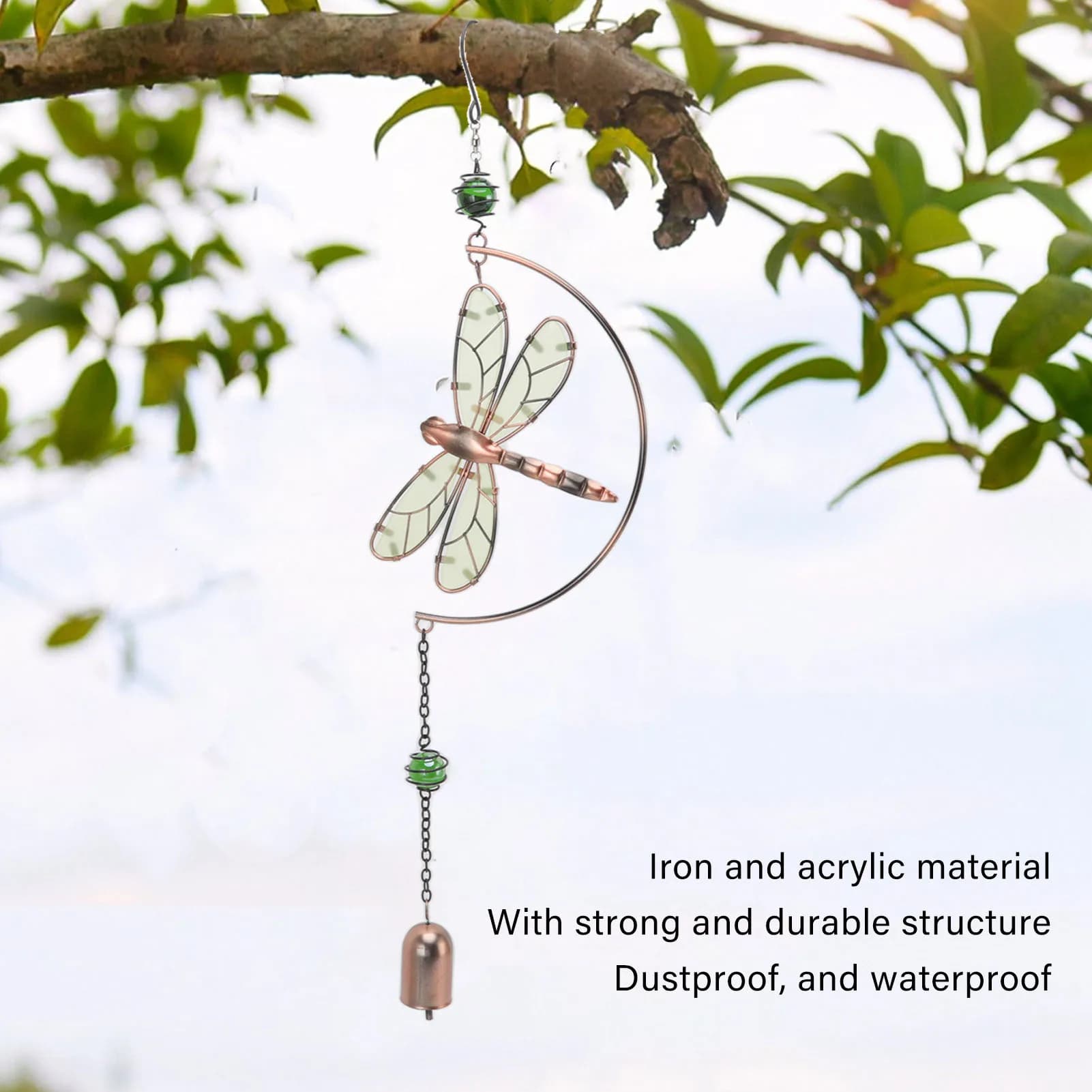Wind Chimes Dragonfly Wind Chimes Dragonfly Wind Chimes Waterproof Beautiful Melody Iron Hanging Ornaments for Home Decoration