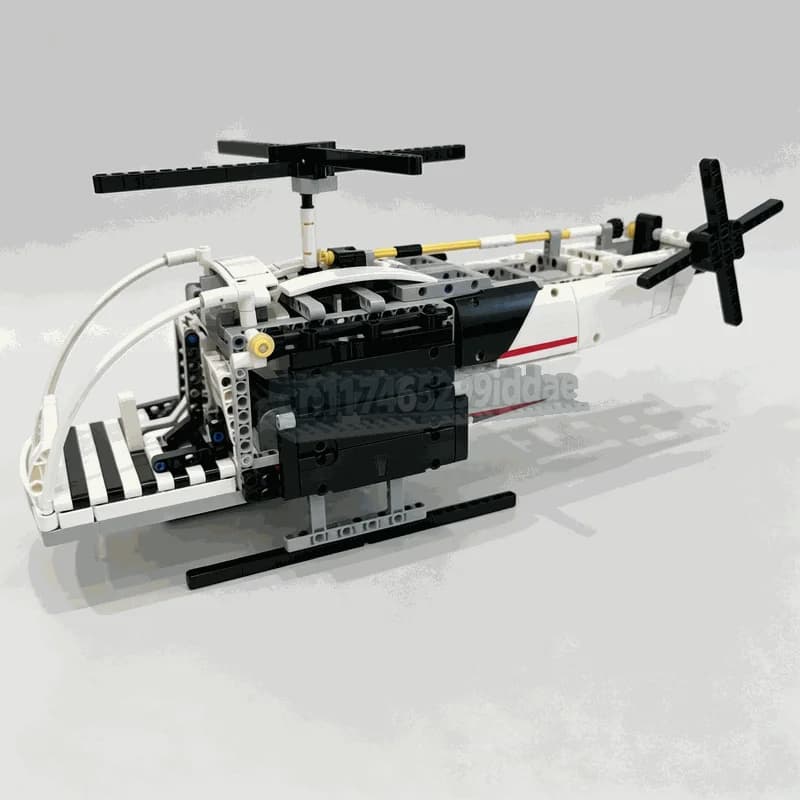 531PCS Rescue Helicopter RC Remote Control Model MOC Custom Building Blocks DIY Assembly Puzzle Creative Educational Toy Gifts