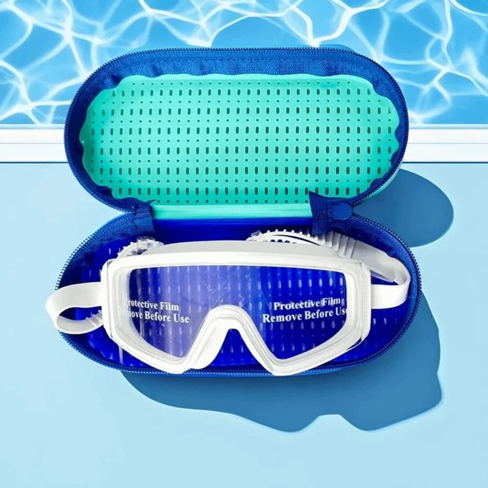 Silicone Case for Swimwear, Soft and Portable Protective Box with Breathable Draining Hole, Glass Container, Sports Equipment