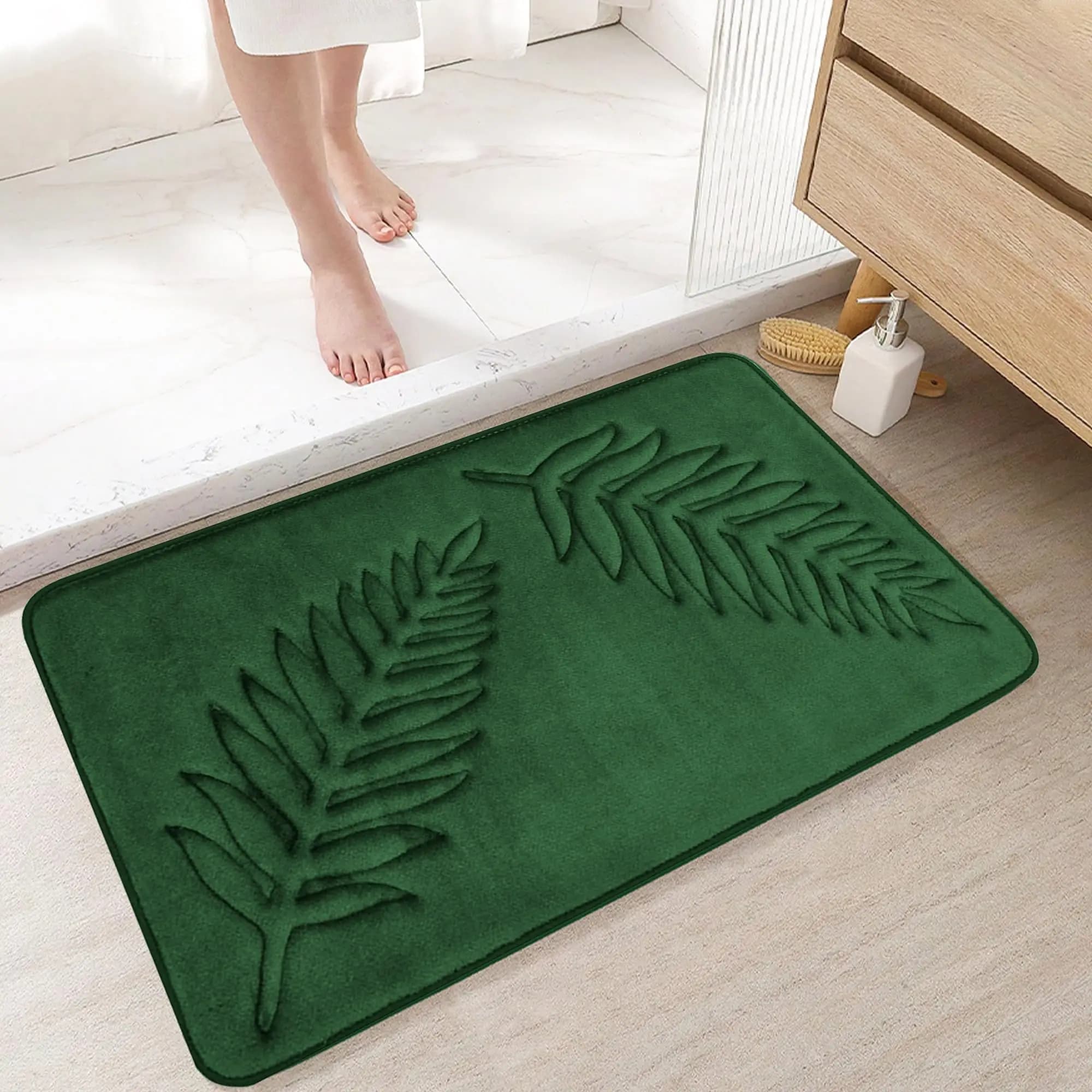 Tappeto da bagno alla moda, morbido, antiscivolo, ad asciugatura rapida, tappetino assorbente per il bagno, lavabile in lavatrice, tappeto antiscivolo per la doccia