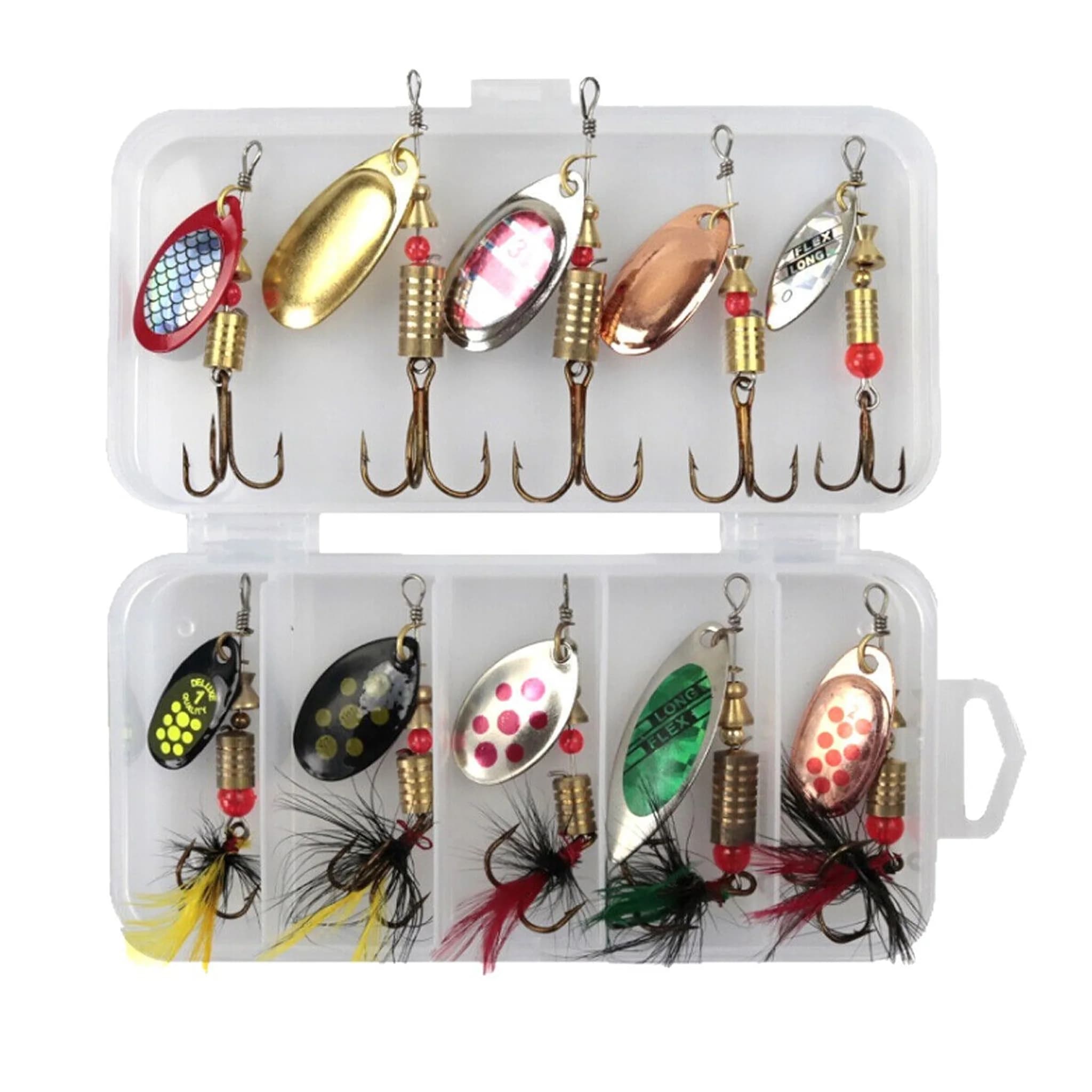Metal Spoonbait Crankbaits Wobblers Fishing for Luccio Crochet Set Esca Affronta