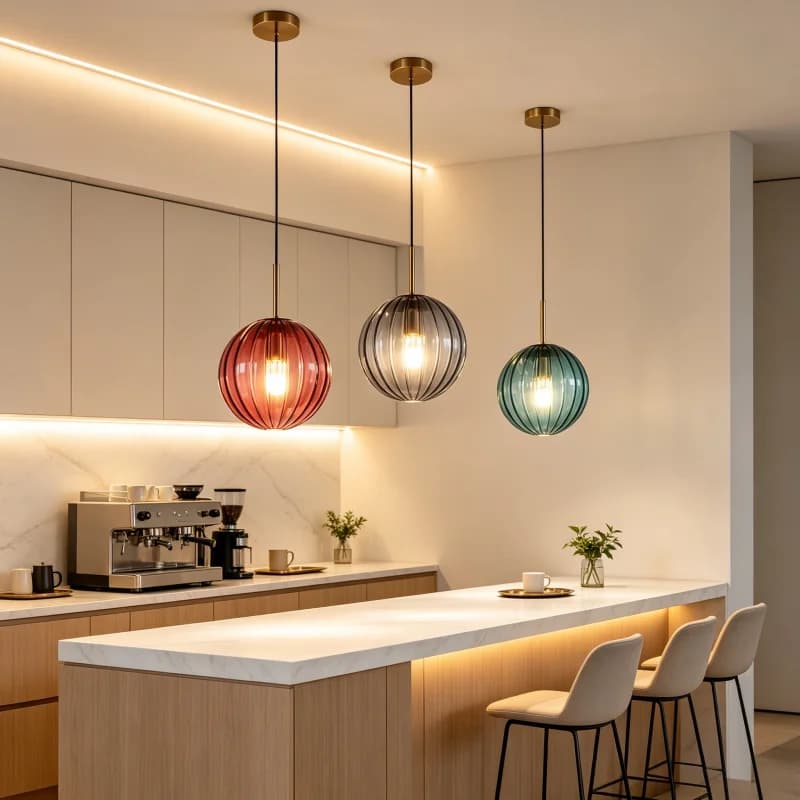 Nordic Clear Glass Globe Pendant Light Modern Minimalist LED Bedside Lamp Restaurant Homestay Bedroom Decor Luxury Chandeliers