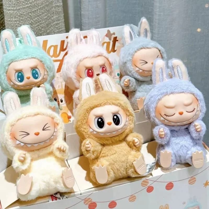 Labubu V1-3 The Monsters Blind Box Bambola di Peluche in Vinile Originale Giocattoli per Bambini Regalo Scatola Misteriosa Set da 6 Pezzi