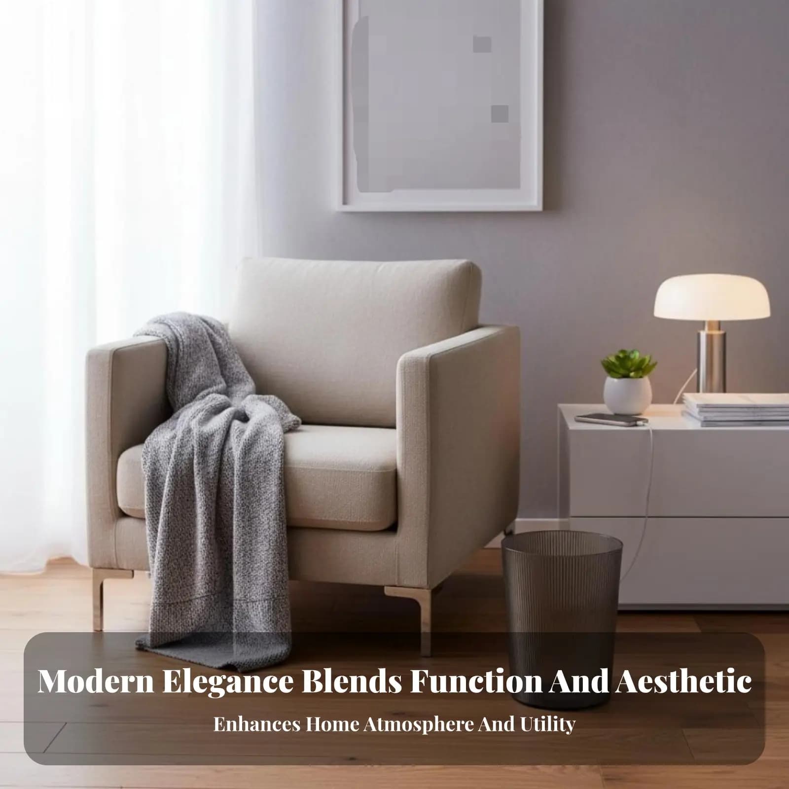 Cestino per Rifiuti a Strisce, Design Lusso Leggero, Cestino Trasparente in Plastica, Design Moderno, Cestino Trasparente per Bagno