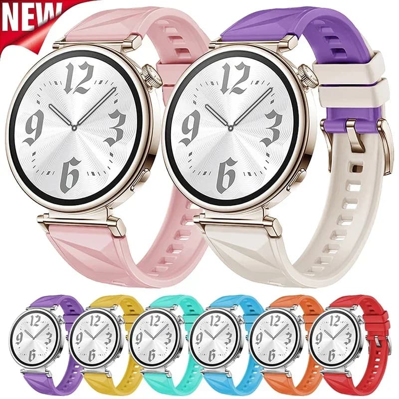 Cinturino in silicone da donna da 18 mm per Huawei Watch GT5 41mm Cinturino sportivo di ricambio per Huawei Watch GT 4 41mm Cinturino traspirante da 18 mm