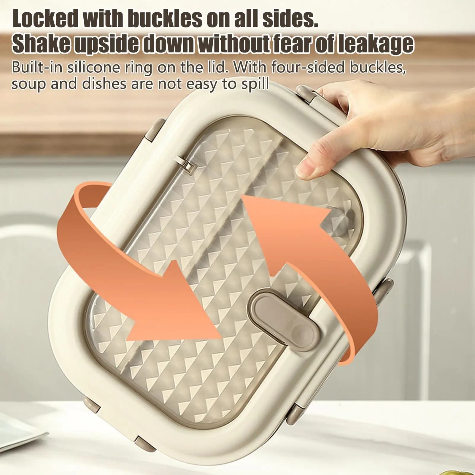 Contenitori termici per alimenti caldi Lunch Box per adulti Scatola divisa in acciaio Microonde Resistente agli odori A prova di perdite con cucchiaio