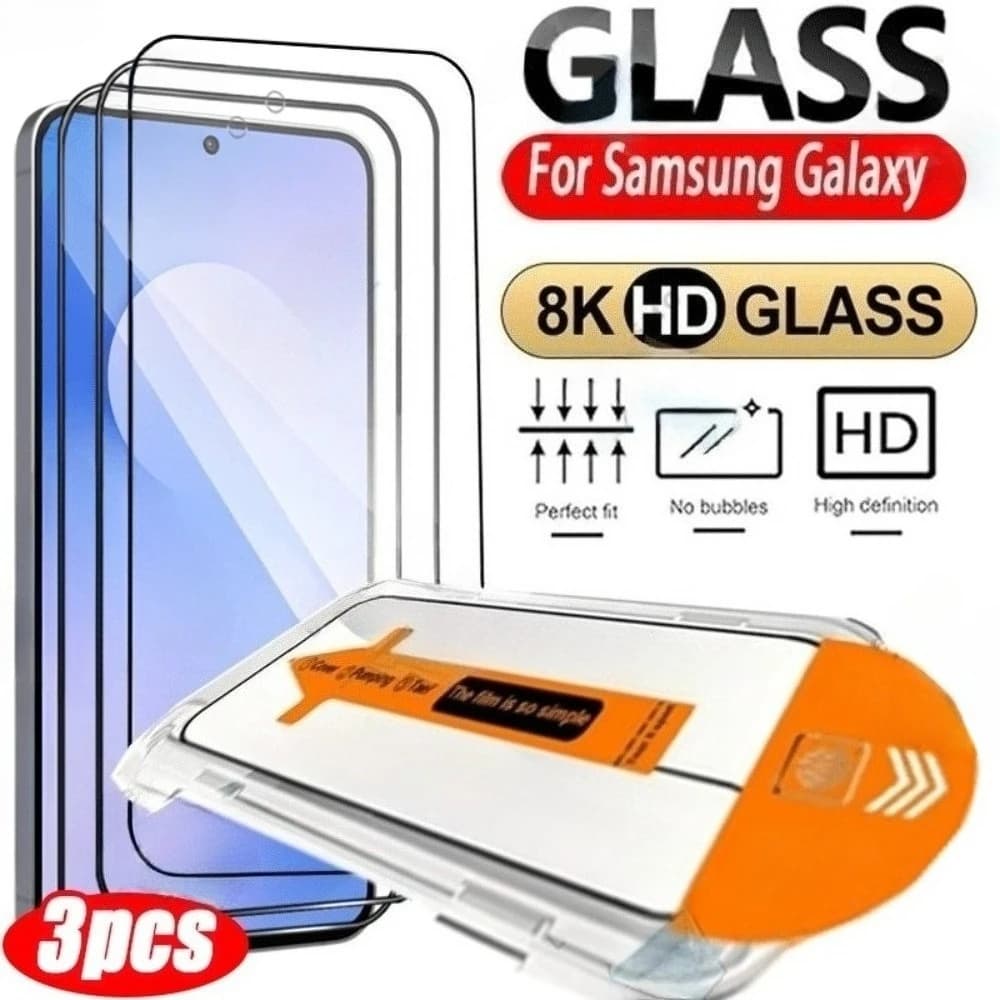 Proteggi schermo ultra trasparente da 3 pezzi per Samsung Galaxy S26 S25 S24 Ultra S23 S22 S21 Plus S24 S25 FE Vetro di installazione con un clic