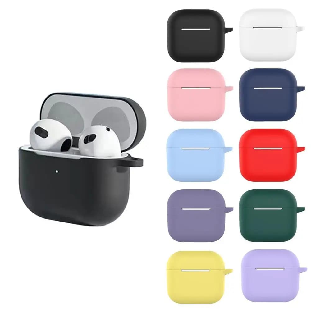 Protective Silicone Case for AirPods 4, 4th Generation AirPods Accessories 2024, Single Cover with LED Visible Front