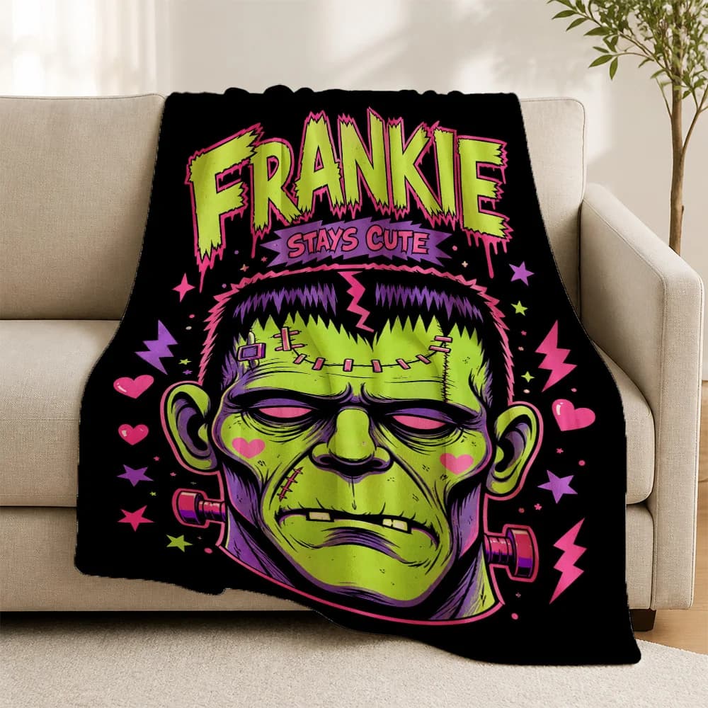 Funny Pop Culture Comic Throw Blanket for Sofa Couch Decoration Cozy Gift for Friends Anniversary Keepsake
