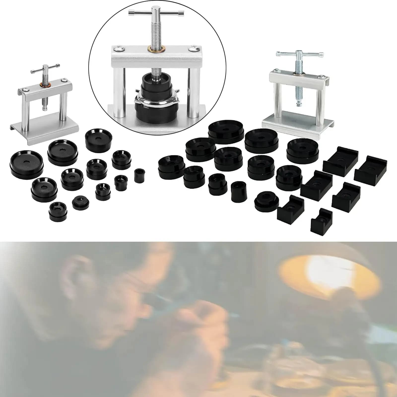 Watch Case Closer Hand Repair Replacement Professional Metal Close Snap Off Bench Tool Watch Press Tool Set Watch Repair Kit