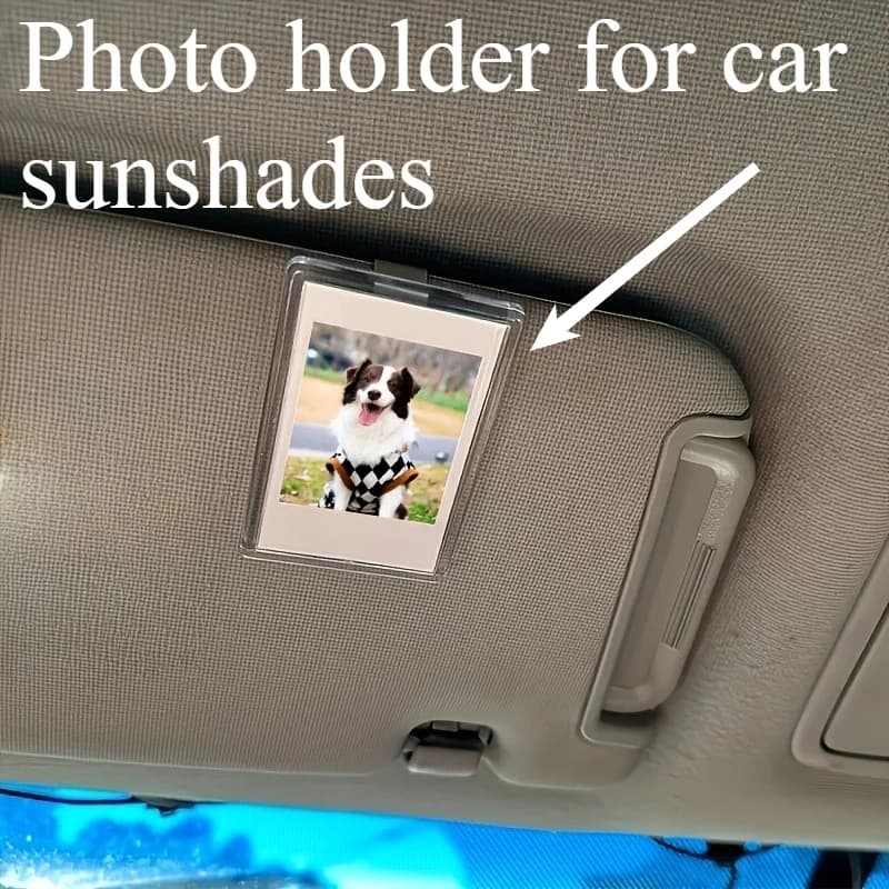 Cornice per Foto in Acrilico per Parasole Auto, Portafoto Trasparente per Famiglia, Regalo Cristiano per Interni Auto
