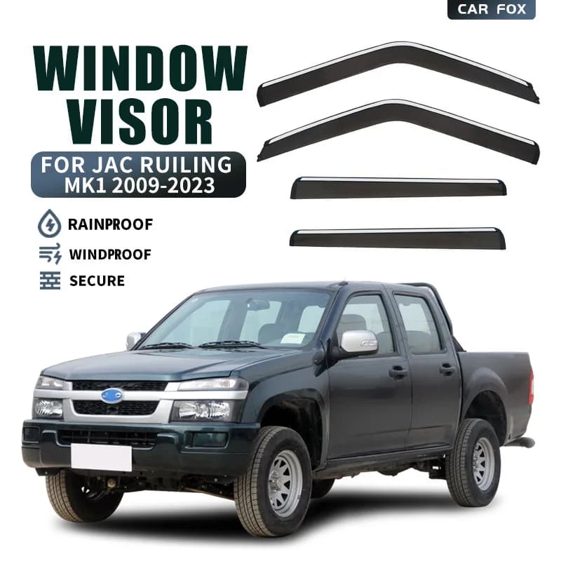 4 pz Per JAC Ruiling Pickup 2009 + Finestra di Automobile Visiera Tenda Shelter Parabrezza Finestrino Laterale Pioggia Parasole Car Styling Accessori