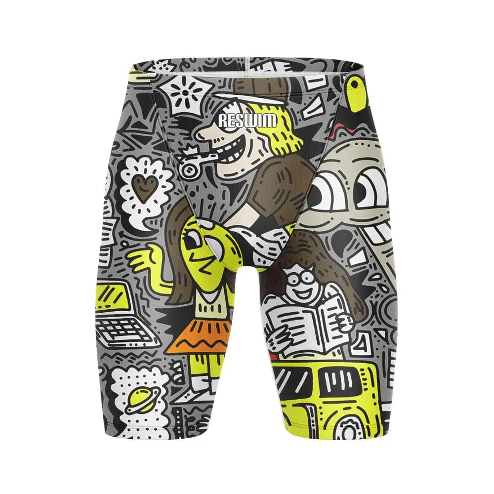 2026 Men's Quick Dry Swimming Trunks Beach Surfing Swimwear Tights Shorts Boys Jammer Swimsuit for Summer Pool Sports