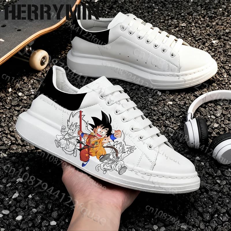 Scarpe da trekking resistenti Dragon Ball per adolescenti e adulti, bianche, con suola morbida, antiscivolo, da uomo e da donna