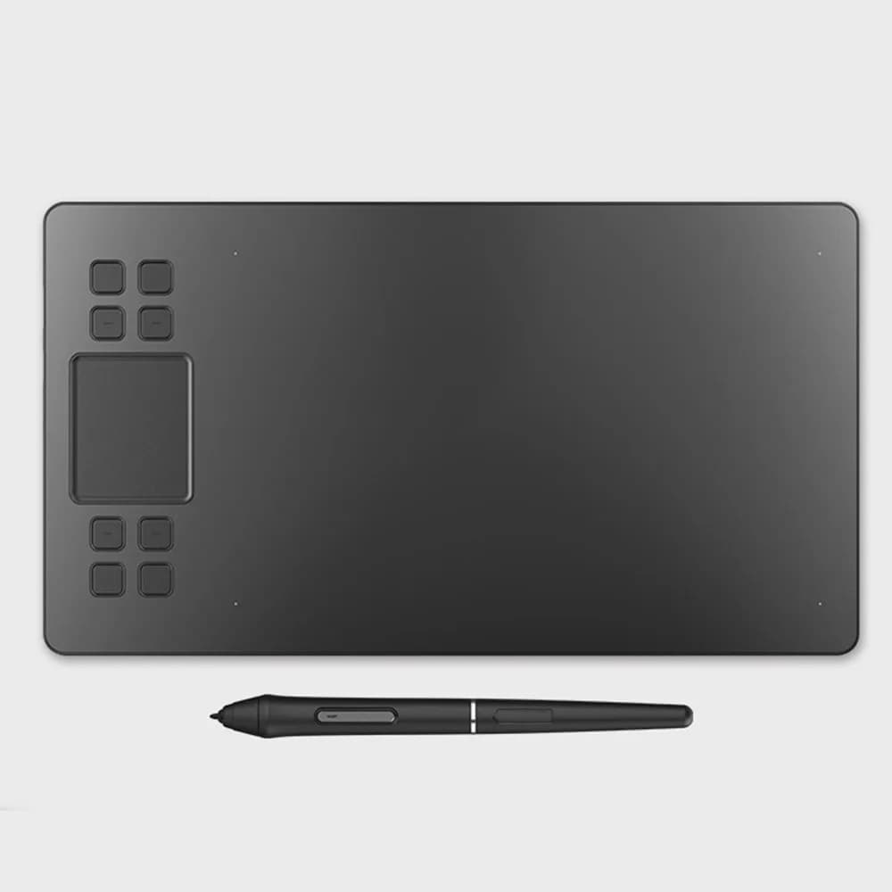 10×6 Inch Drawing Tablet Battery Free Pen 16384 Levels 290RPS 8 Hotkeys USB-C Pad For Win Mac Android Chromebook Online Teaching