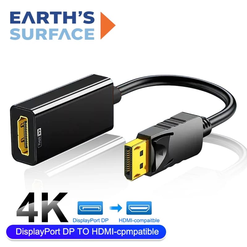 4K DisplayPort DP to HDMI-compatible Adapter Cable Male to Female HDTV Converter for PC TV Laptop DP to HDMI-compatible Cables