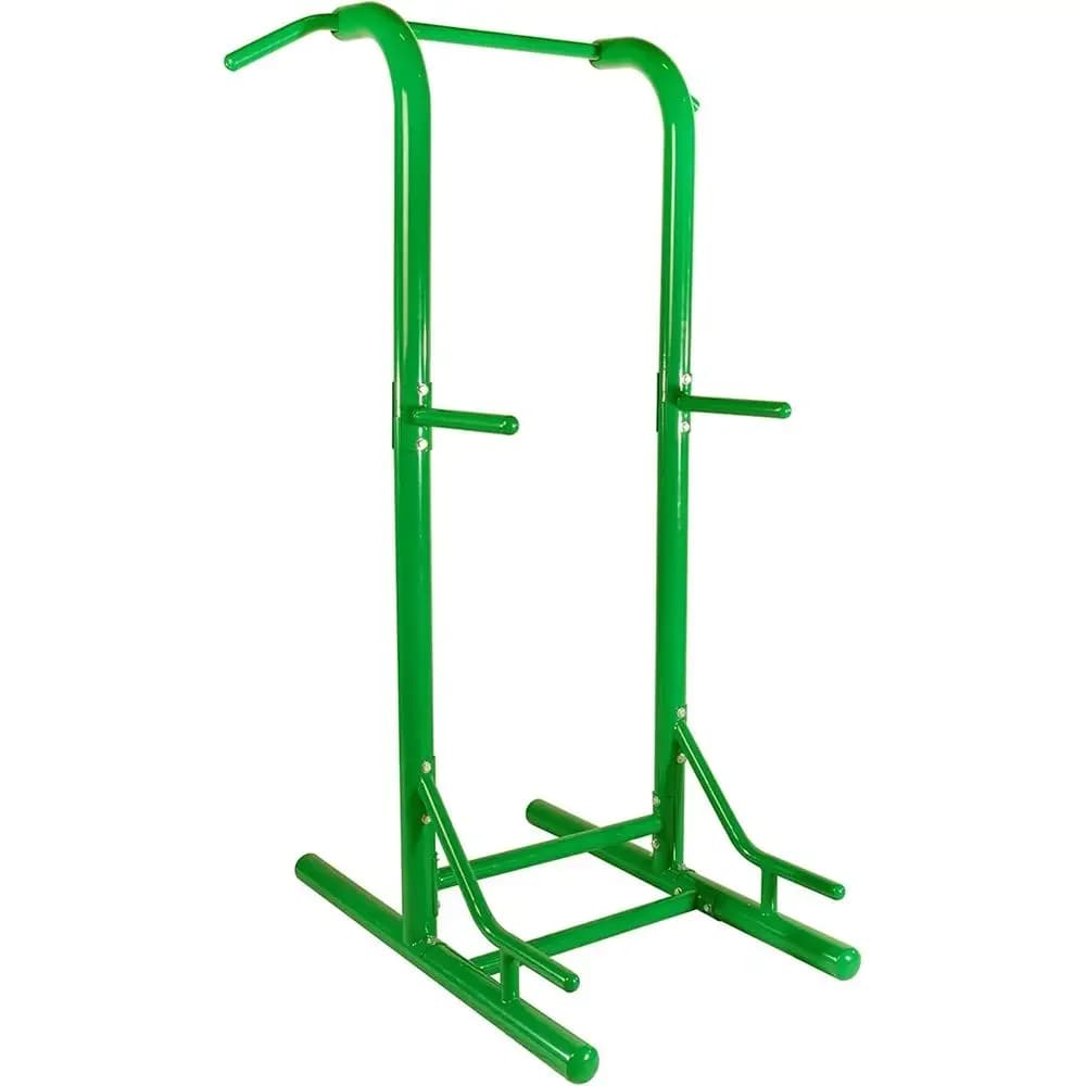 Barra per Trazioni e Stazione Dip Regolabile e Portatile per Esterni - Attrezzatura Verde per Palestra Domestica per Allenamento Calisthenics