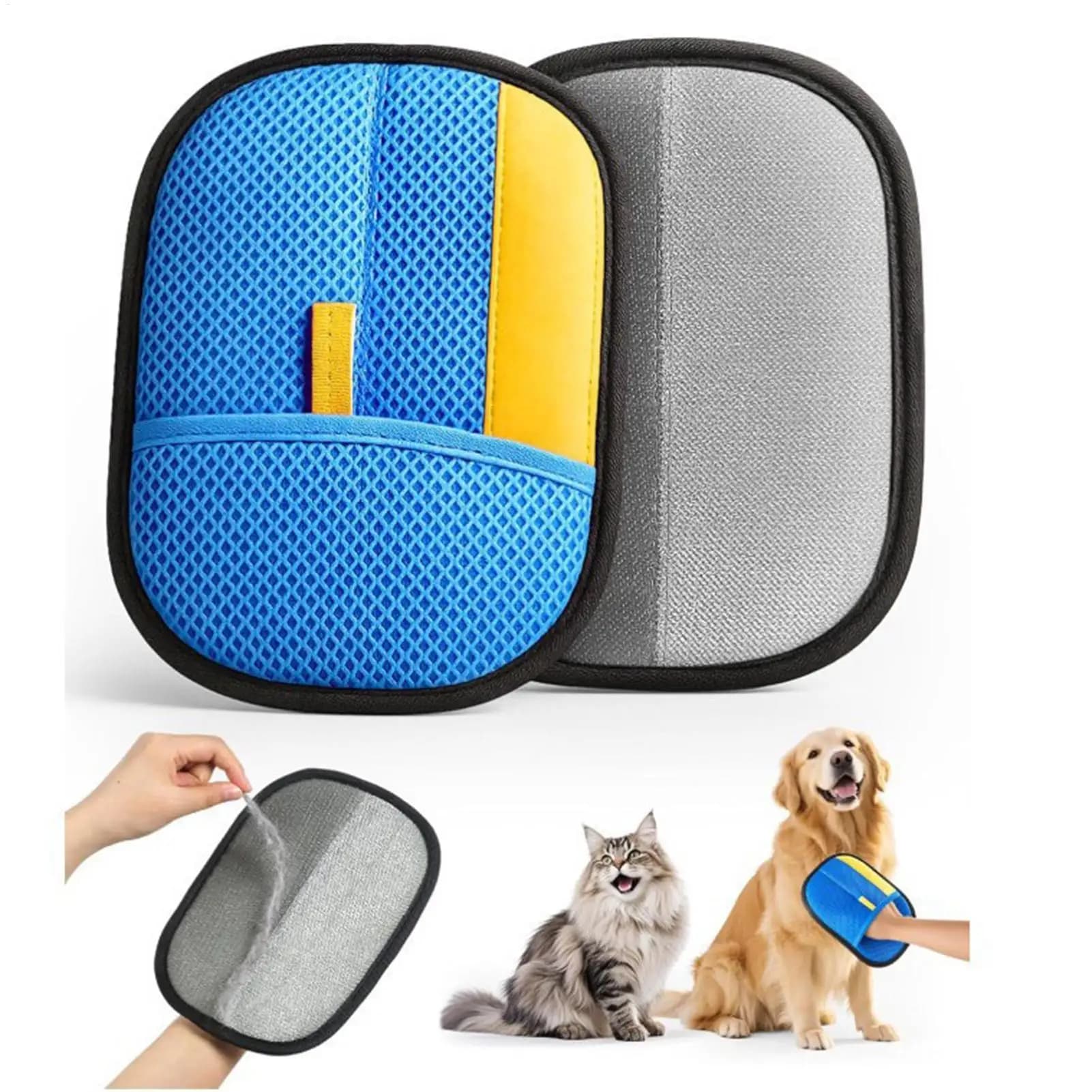 Guanti elettrostatici per la rimozione dei peli di animali domestici, per cani e gatti, guanti riutilizzabili e lavabili per la toelettatura, guanti anti-perdita di pelo, accessori per animali domestici