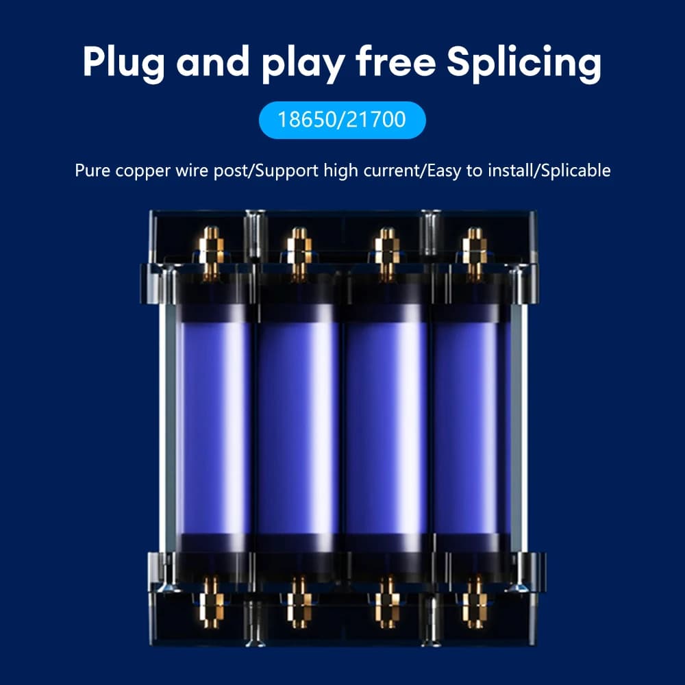 21700 18650 DIY Supporto Batteria al Litio 6P 8P Scatola di Immagazzinamento Della Batteria PC Plastica Kit di Immagazzinamento Dell'Energia Casa Per Banca di Potere No Saldatura