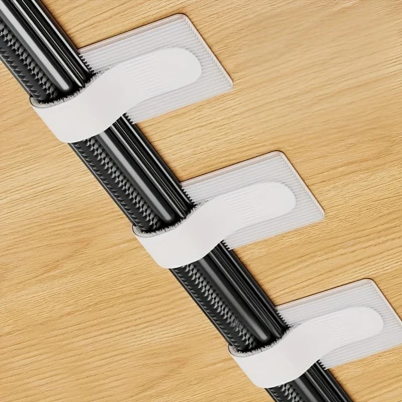 Fascette per cavi riutilizzabili da 20 pezzi Fascette in velcro Fascette per cavo di alimentazione autoadesive Supporto per cavo regolabile Conservazione per organizer da tavolo