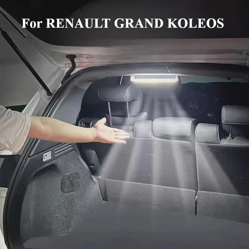 Luce del sensore del bagagliaio dell'auto per RENAULT GRAND KOLEOS Cofano del bagagliaio da pavimento USB ricaricabile barra luminosa a induzione automatica magnetica Maual