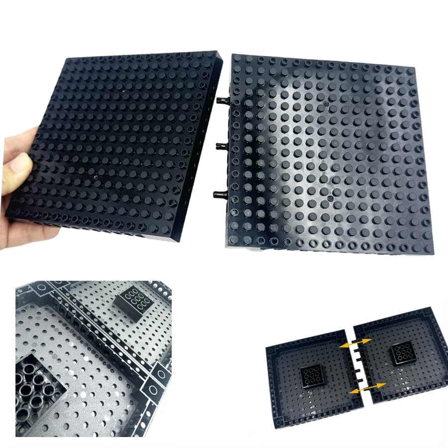 1PC Piastra Base Building Block Piastra Base Nero Splice Mattoni Combinazione FAI DA TE MOC 16x16 Foro Collegare Modulo Accessori Compatibili