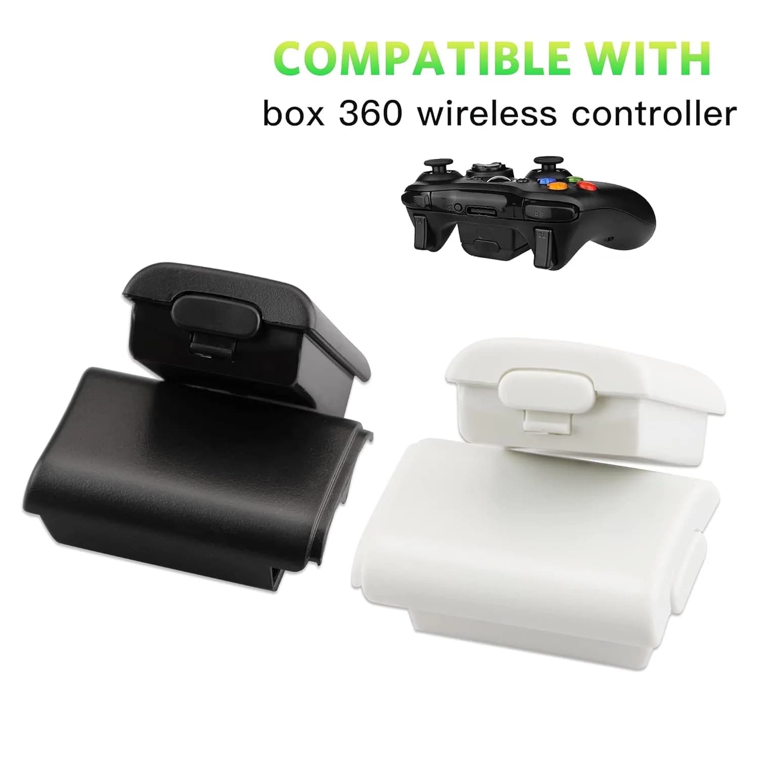 Battery Pack Cover Shell Durable Replacement Repair Part for Xbox 360 Wireless Controller Battery Compartment Lid Game Accessory