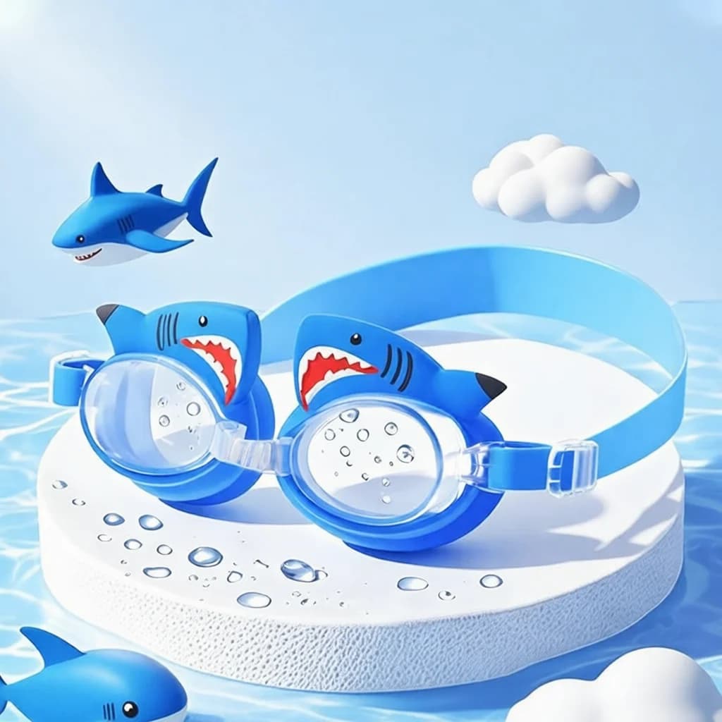 Waterproof Kids Swimming Goggles Anti Fog Clear Vision Silicone Eyewear Cartoon Style Comfortable Youth Swim Training Gear