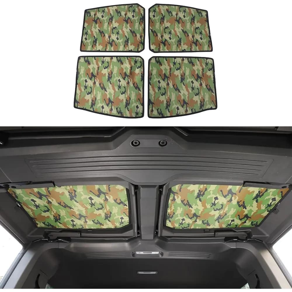 Ombra compatibile con 2022-2026 Hummer EV Accessori SUV/camioncino 4 pezzi Parabrezza con tetto rigido Parasole in vetro Isolamento termico Vi