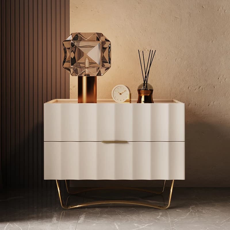 Comodini di lusso francesi Gambe in metallo Glam Camera da letto Comodini portaoggetti nascosti Tavoli eleganti di bellezza De Nuit Mobili per la casa
